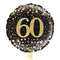Happy 60th Birthday Black and Gold Balloon Bouquet