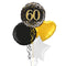 Happy 60th Birthday Black and Gold Balloon Bouquet