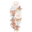 Happy 60th Birthday Rose Gold Balloon Bouquet