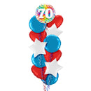 Happy 80th Birthday Rainbow Confetti Balloon Bouquet