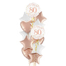 Happy 80th Birthday Rose Gold Balloon Bouquet