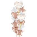Rose Gold Happy Anniversary Balloon Bouquet