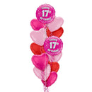 17th Birthday Pink Balloon Bouquet