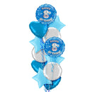 Happy Birthday 8th Blue Foil Balloon Bouquet