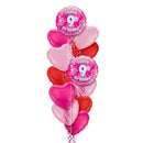 Happy Birthday 9th Pink Foil Balloon Bouquet
