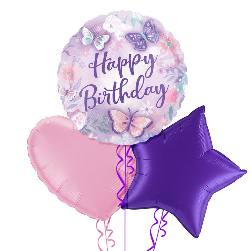 Butterfly Happy Birthday Balloon Bouquet