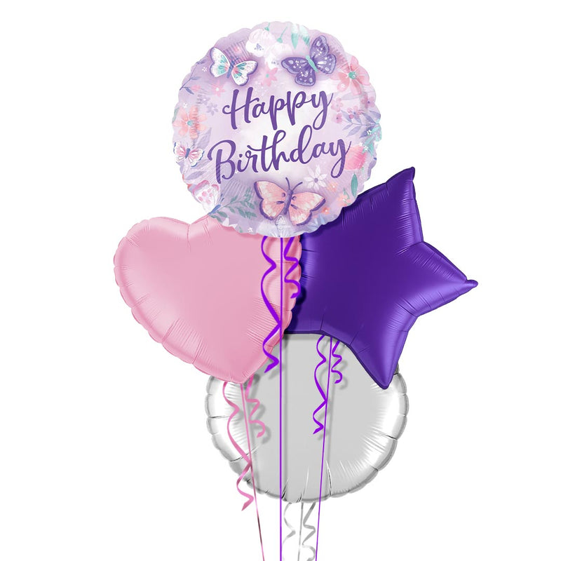Butterfly Happy Birthday Balloon Bouquet