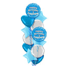 Happy Birthday Nephew Blue Foil Balloon Bouquet