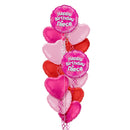 Happy Birthday Niece Pink Foil Balloon Bouquet