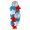 Happy Birthday Sparkling Stars Balloon Bouquet