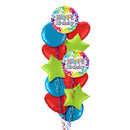 Happy Birthday Splash Colours Balloon Bouquet
