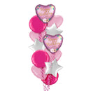 Happy Birthday Stunning Heart Balloon Bouquet