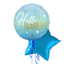 Hello World Blue Gradient Balloon Bouquet