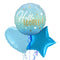 Hello World Blue Gradient Balloon Bouquet
