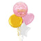 Hello World Pink Gradient Balloon Bouquet