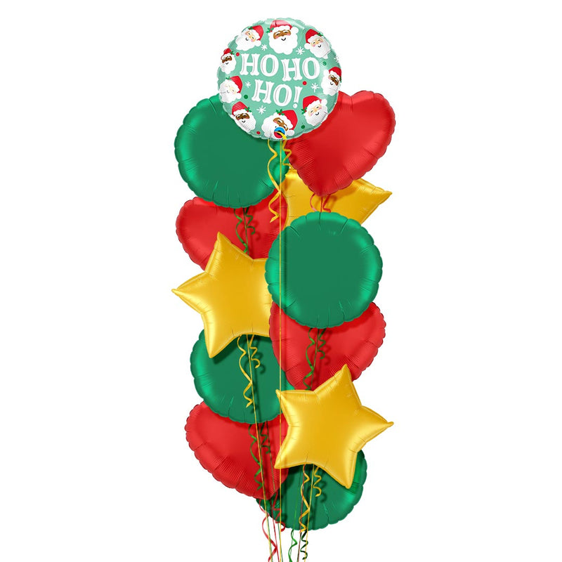 Ho Ho Ho Merry Christmas Santa Balloon Bouquet