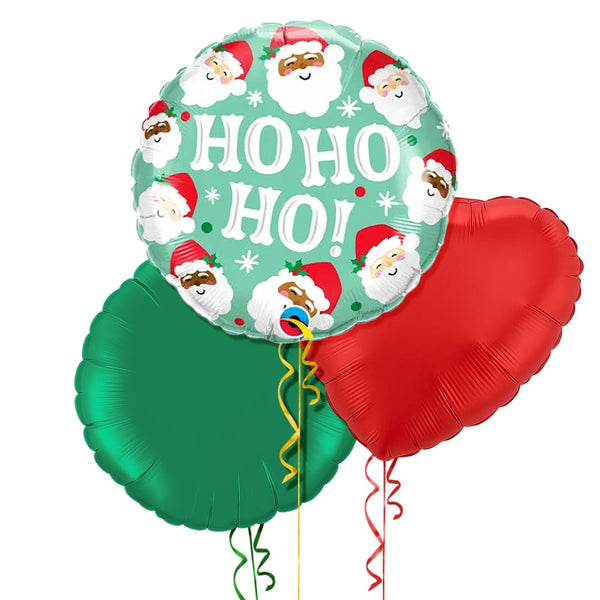 Ho Ho Ho Merry Christmas Santa Balloon Bouquet