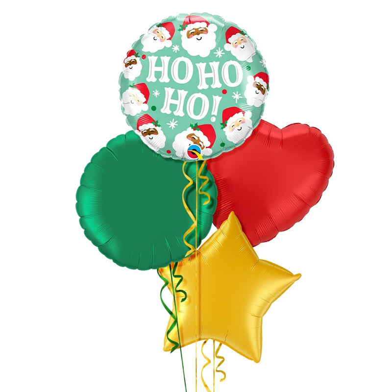 Ho Ho Ho Merry Christmas Santa Balloon Bouquet