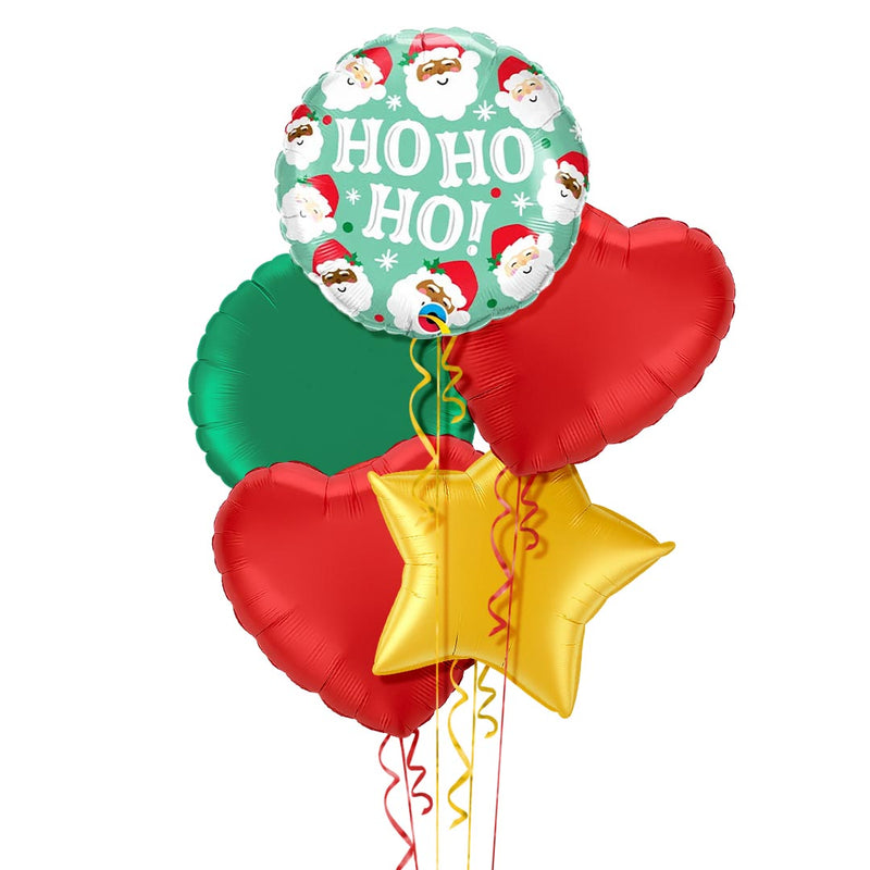 Ho Ho Ho Merry Christmas Santa Balloon Bouquet