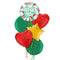 Ho Ho Ho Merry Christmas Santa Balloon Bouquet