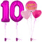 Hot Pink 10th Birthday Balloon Bouquet Set