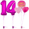 Hot Pink 14th Birthday Balloon Bouquet Set