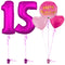 Hot Pink 15th Birthday Balloon Bouquet Set