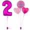 Hot Pink 2nd Birthday Balloon Bouquet Set