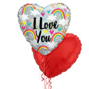 I Love You Rainbow Themed Balloon Bouquet