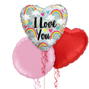 I Love You Rainbow Themed Balloon Bouquet
