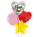 I Love You Rainbow Themed Balloon Bouquet