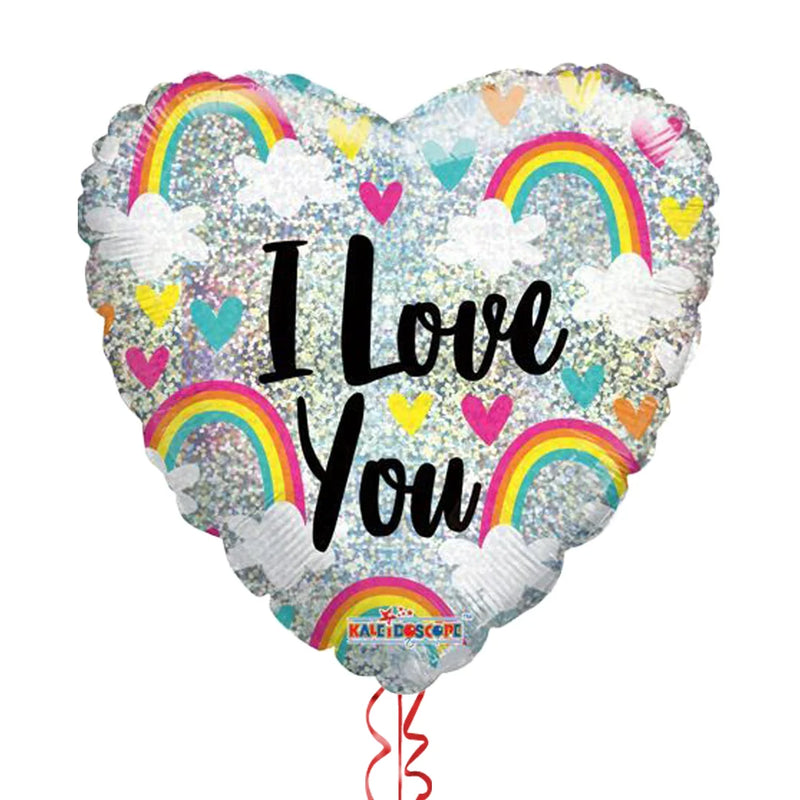 I Love You Rainbow Themed Balloon Bouquet