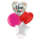 I Love You Rainbow Themed Balloon Bouquet