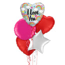 I Love You Rainbow Themed Balloon Bouquet