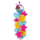 Ice Cream Bowl Happy Birthday Foil Balloon Bouquet