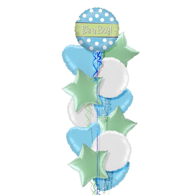 It's a Boy Dots Balloon Bouquet