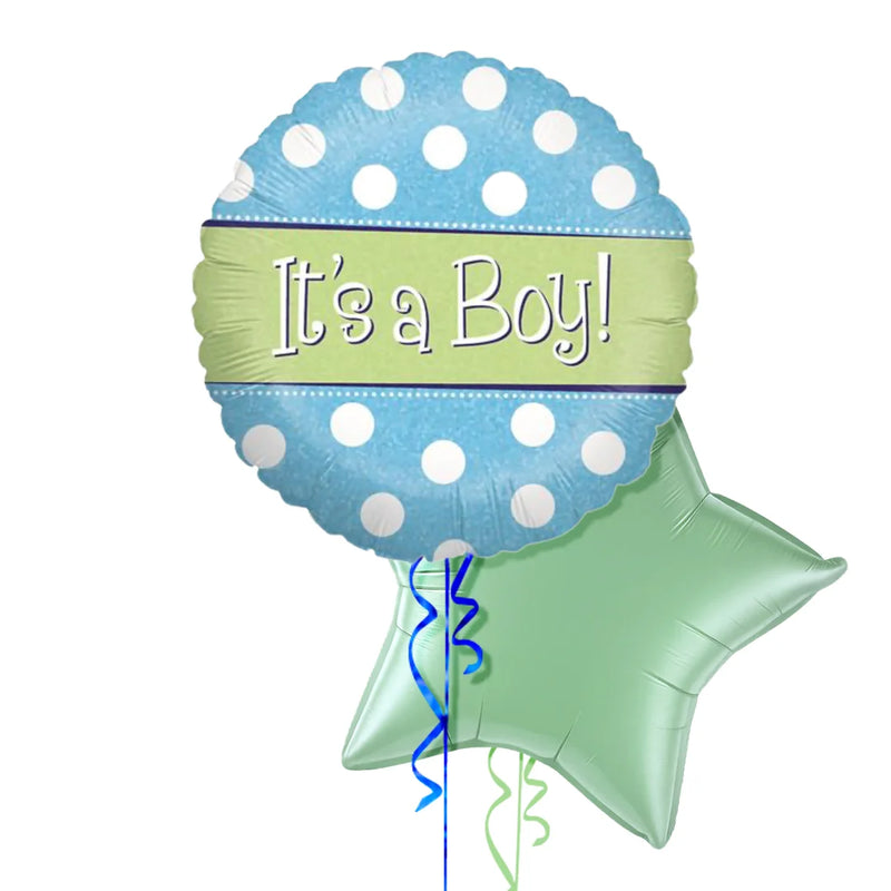 It's a Boy Dots Balloon Bouquet