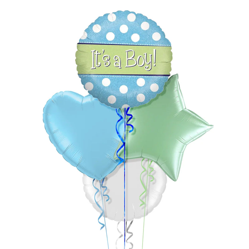 It's a Boy Dots Balloon Bouquet