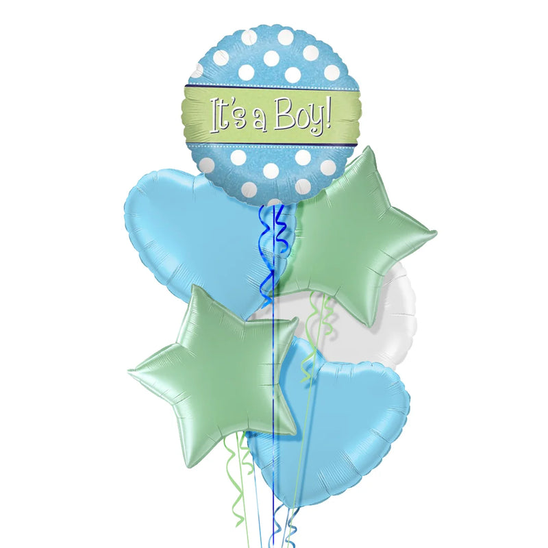 It's a Boy Dots Balloon Bouquet