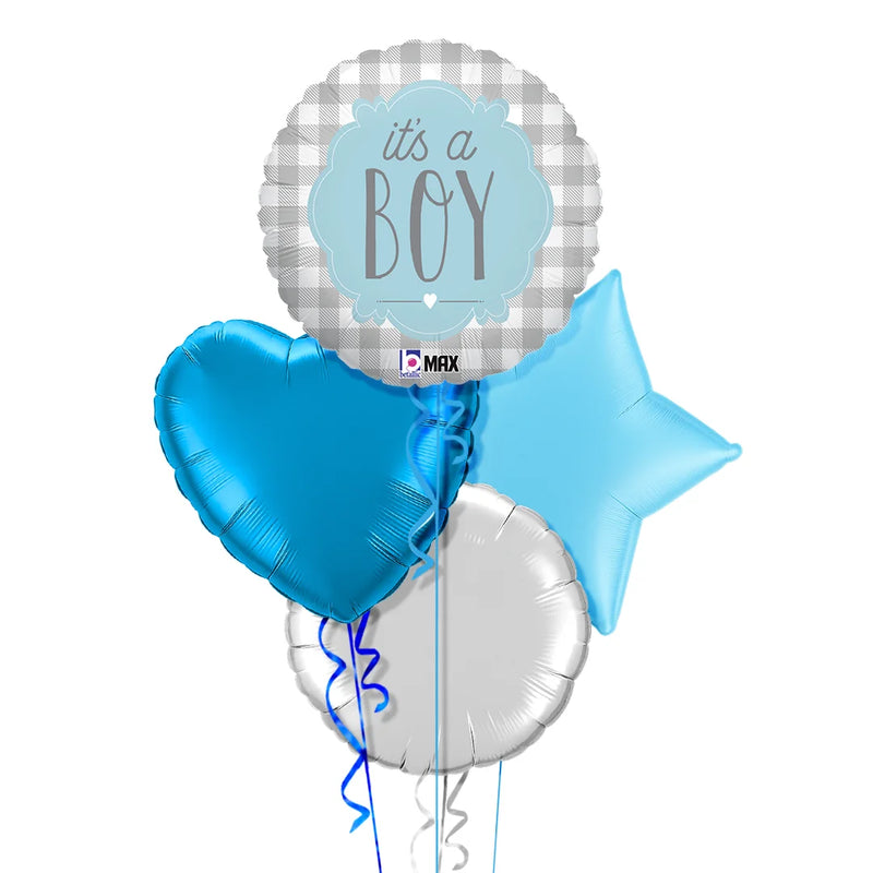 It's a Boy Pattern Balloon Bouquet