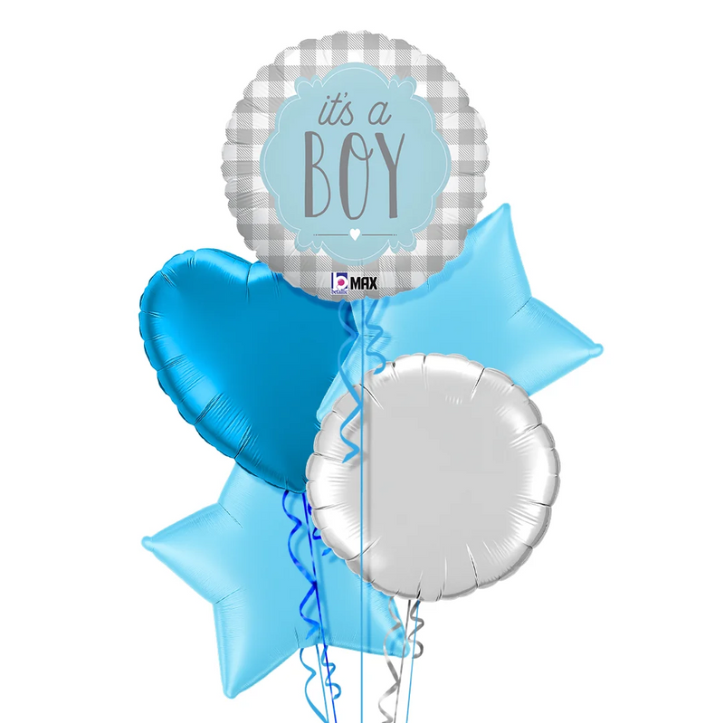 It's a Boy Pattern Balloon Bouquet