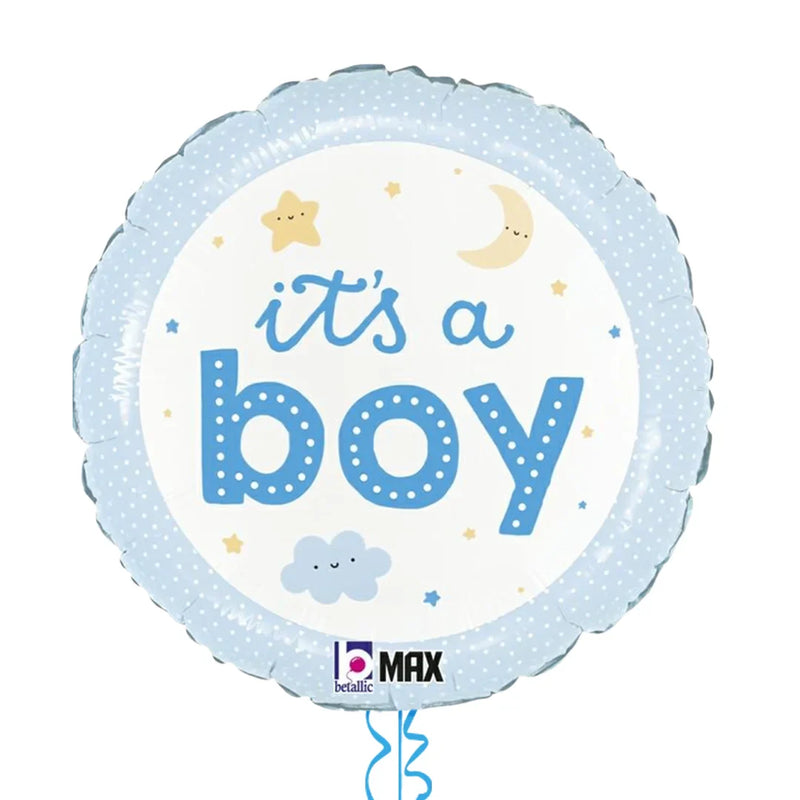 It's a Boy Stars and Moon Balloon Bouquet