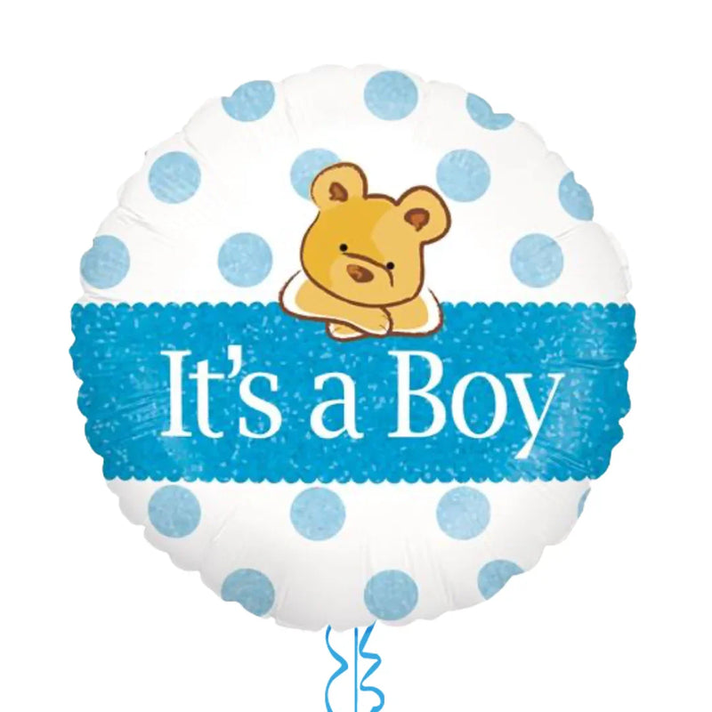 It's a Boy Teddy Bear Balloon Bouquet
