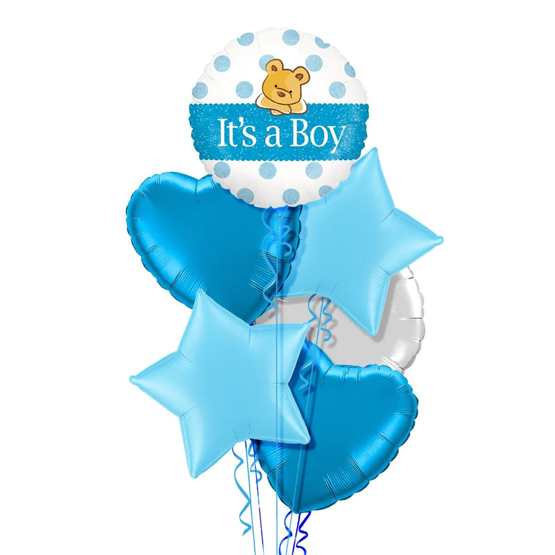 It's a Boy Teddy Bear Balloon Bouquet