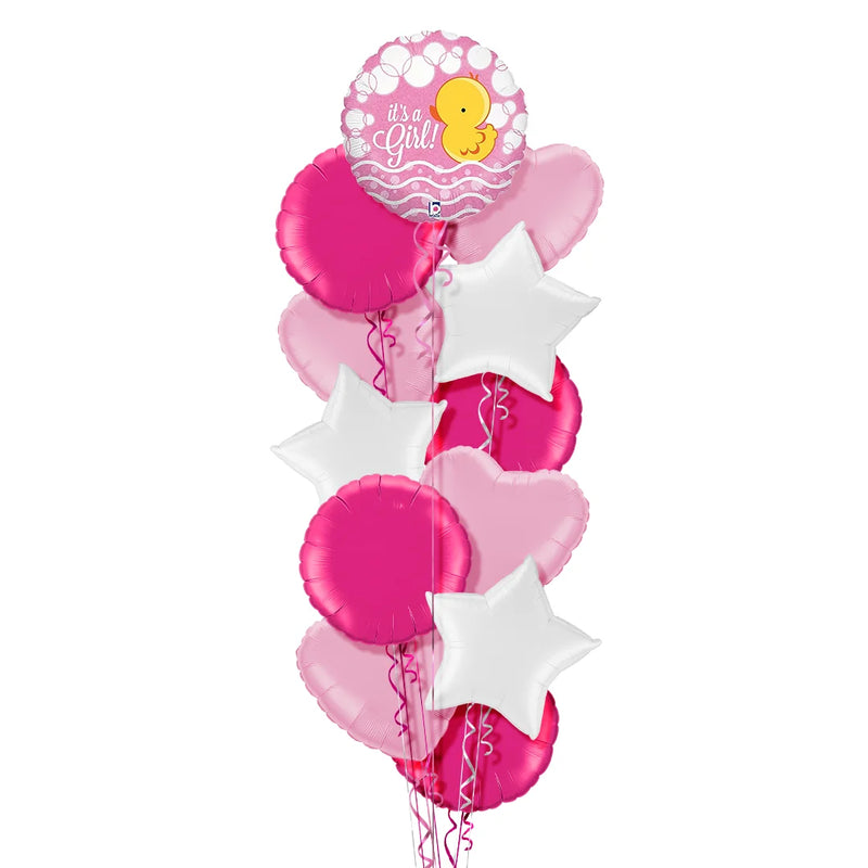 It's a Girl Cute Duck Balloon Bouquet