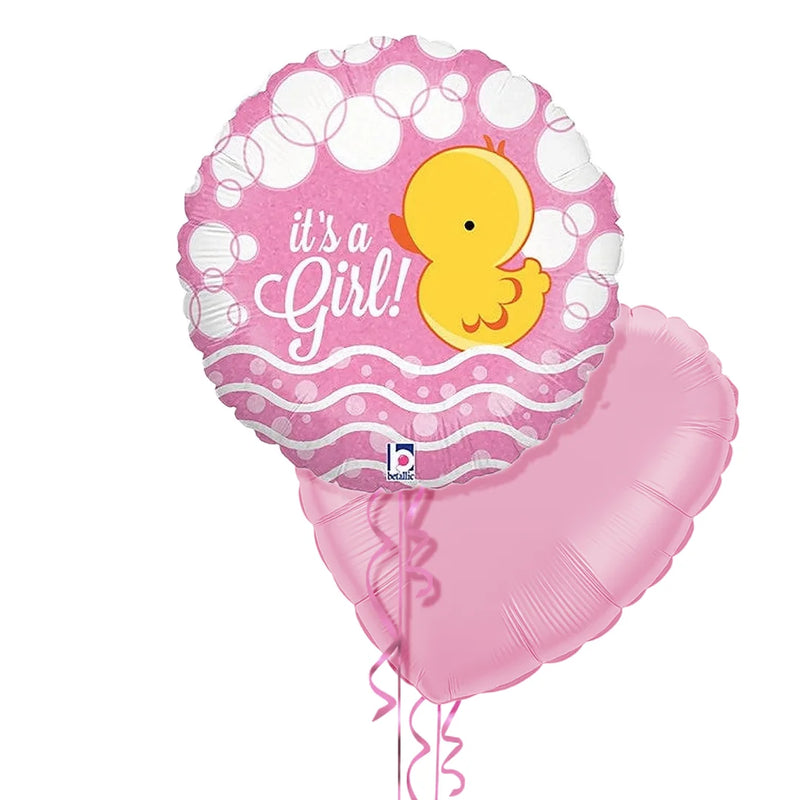 It's a Girl Cute Duck Balloon Bouquet
