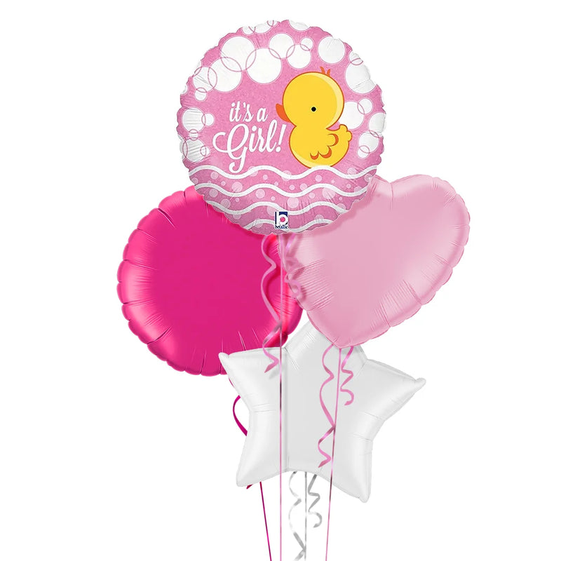 It's a Girl Cute Duck Balloon Bouquet