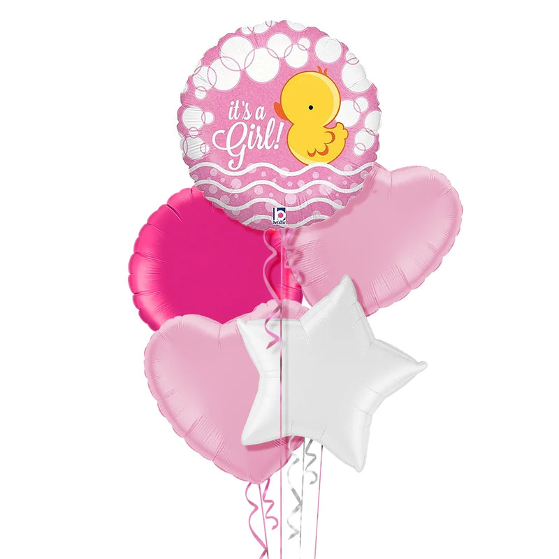 It's a Girl Cute Duck Balloon Bouquet
