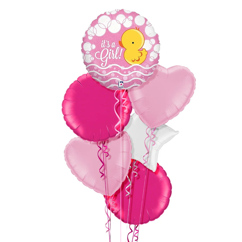 It's a Girl Cute Duck Balloon Bouquet