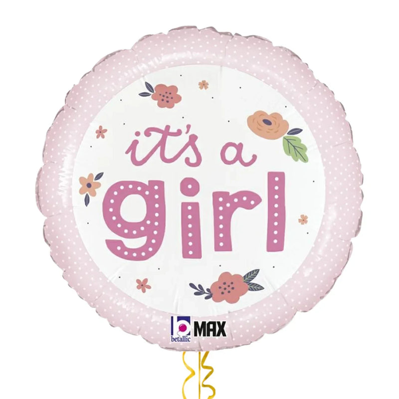 It's a Girl Flowers Balloon Bouquet